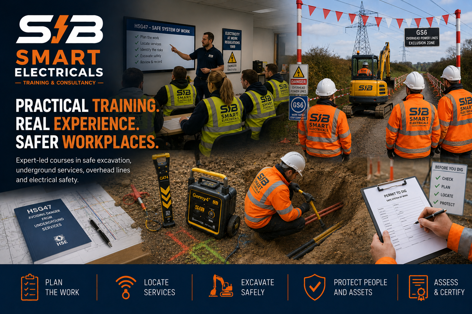 CAT and Genny practical underground services training