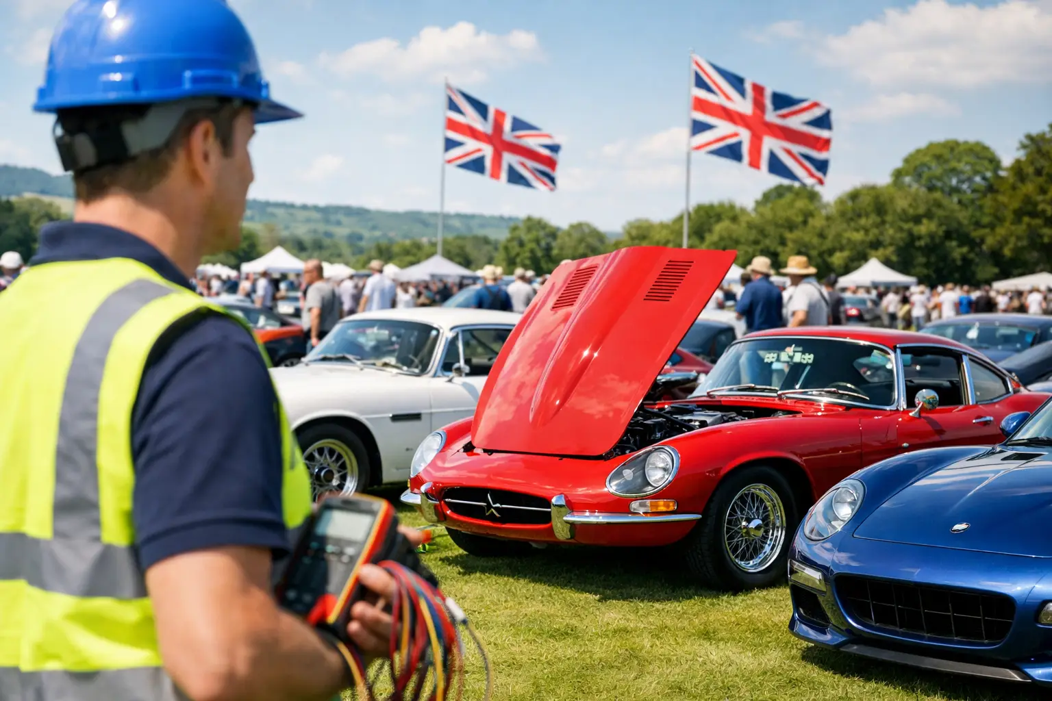 SJB Smart Electricals motorshow partnership and temporary event power training support
